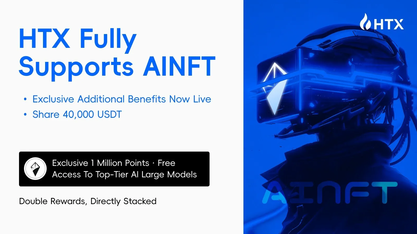 HTX and AINFT Collaborate to Build New Web3 AI Gateway, Offering Free Access to Leading AI Models and 40,000 USDT Prize Pool